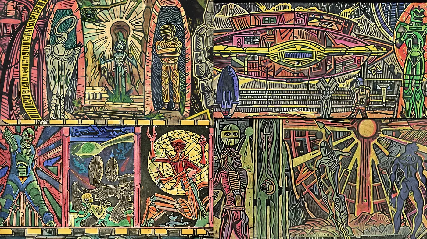 Abstract Expressionist Reverie with Psychedelic Overtones - Midjourney sref style