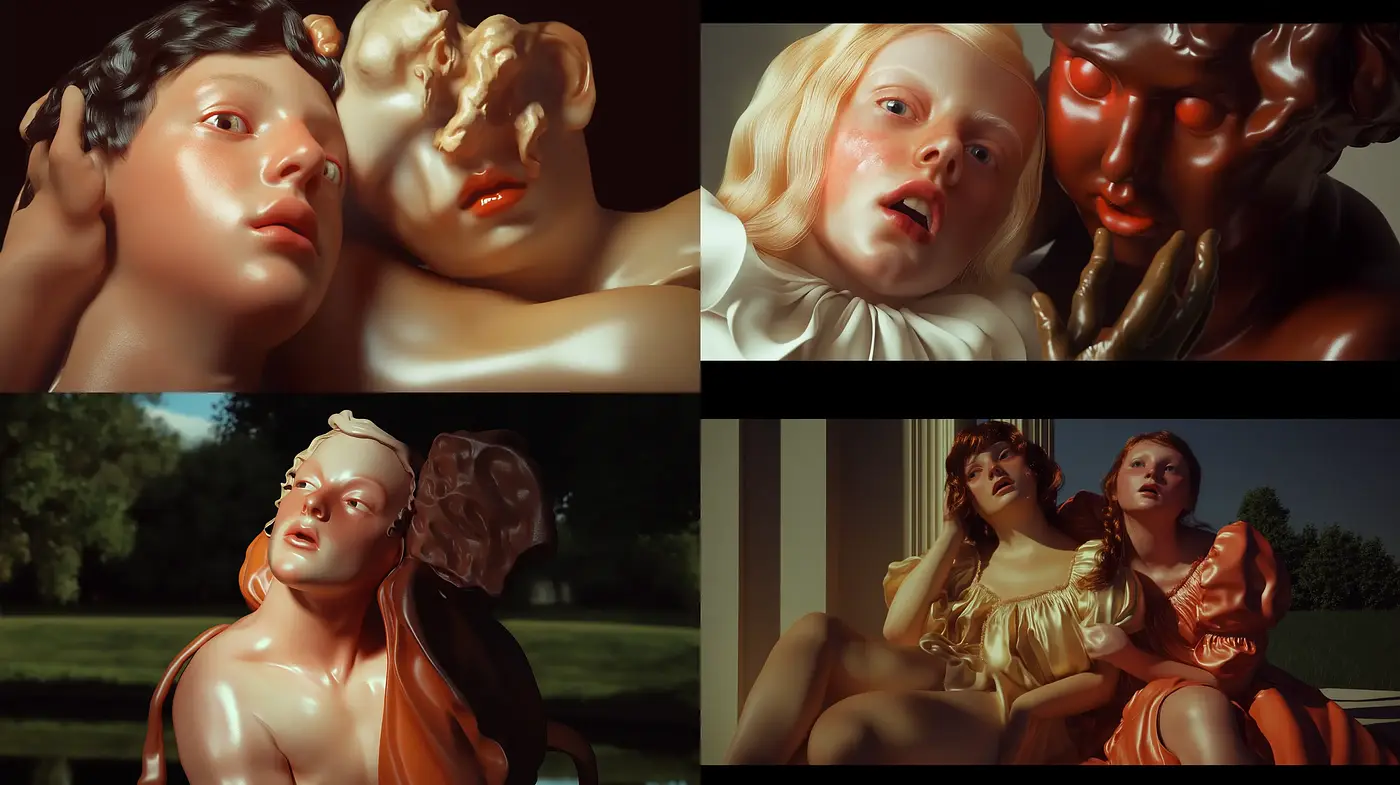 Luminous Baroque Reverie: A Contemporary Digital Homage - Midjourney sref style