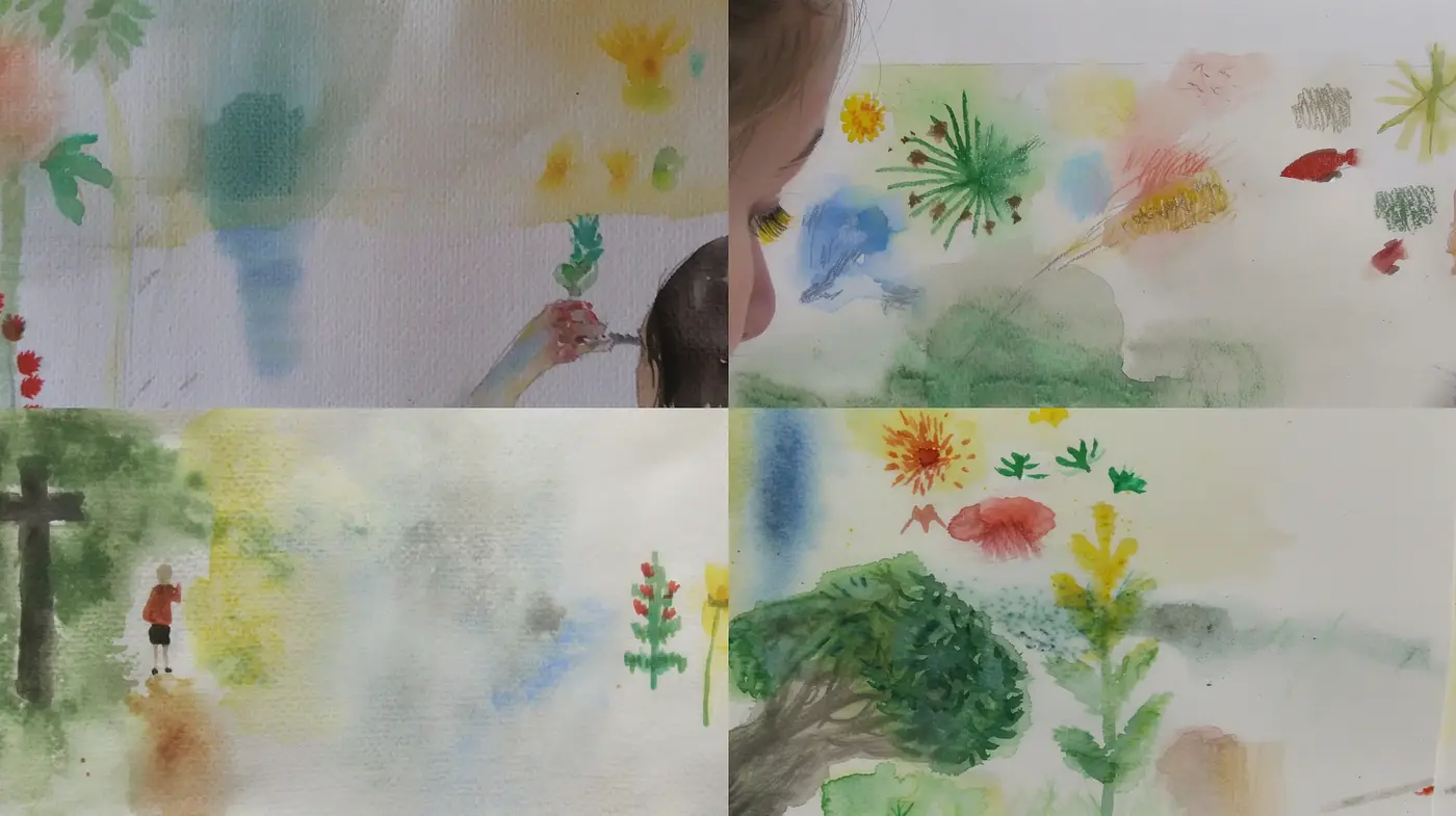 Ethereal Watercolor Dreamscape - Midjourney sref style