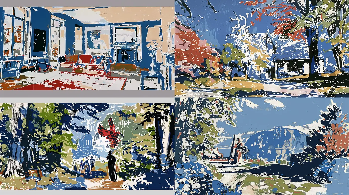 Dynamic Brushstroke Expressionism - Midjourney sref style
