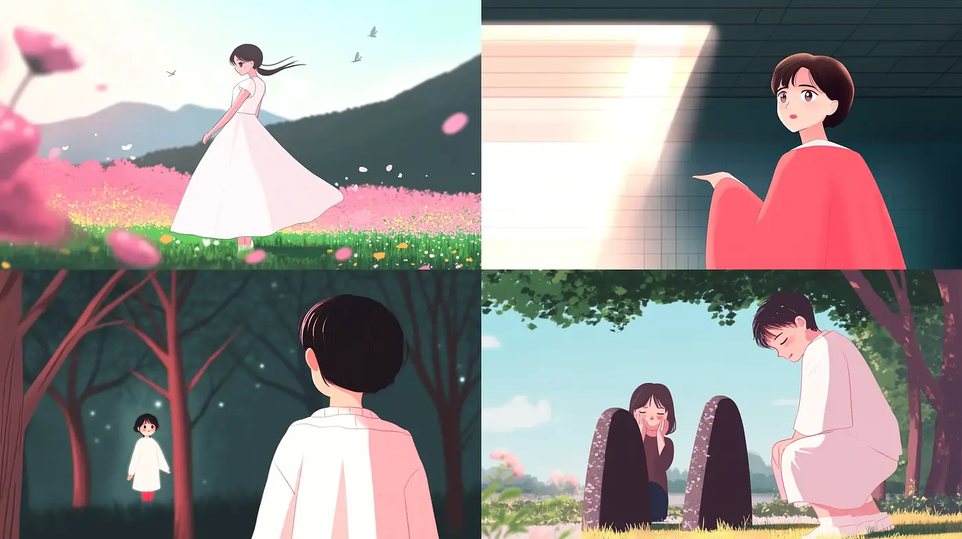 Serene Pastel Dreamscape in Anime Essence - Midjourney sref style