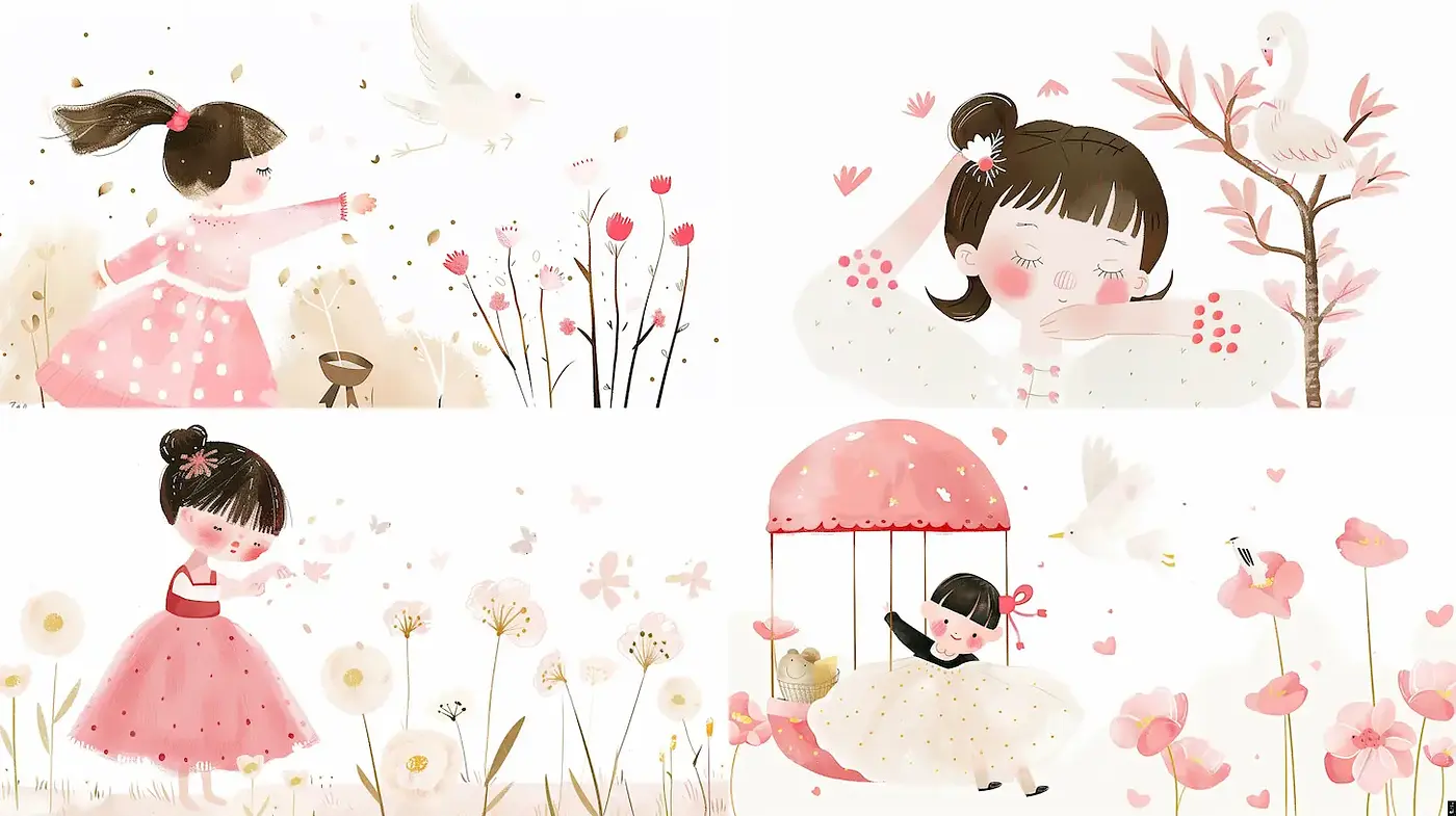 Whimsical and Playful Illustrations Evoking Childlike Wonder - Midjourney sref style
