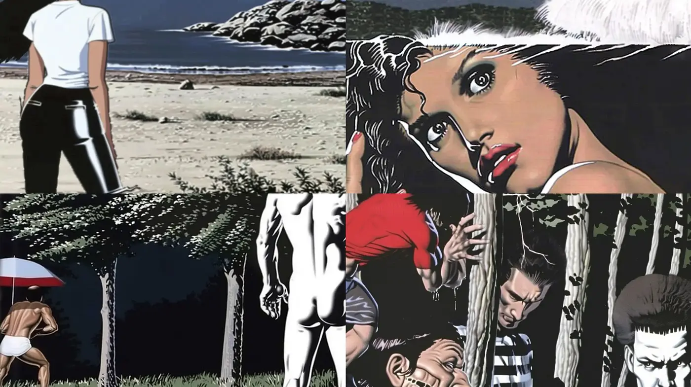 Graphic Novel Intrigue: Stylized Narrative Visuals - Midjourney sref style