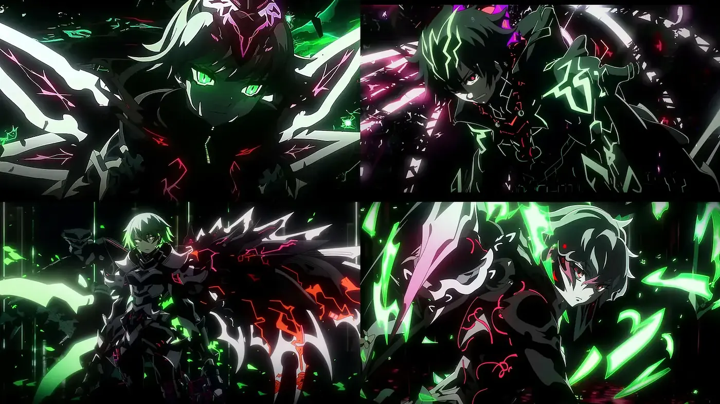 Dynamic and Futuristic Visuals with a Dark Aesthetic - Midjourney sref style