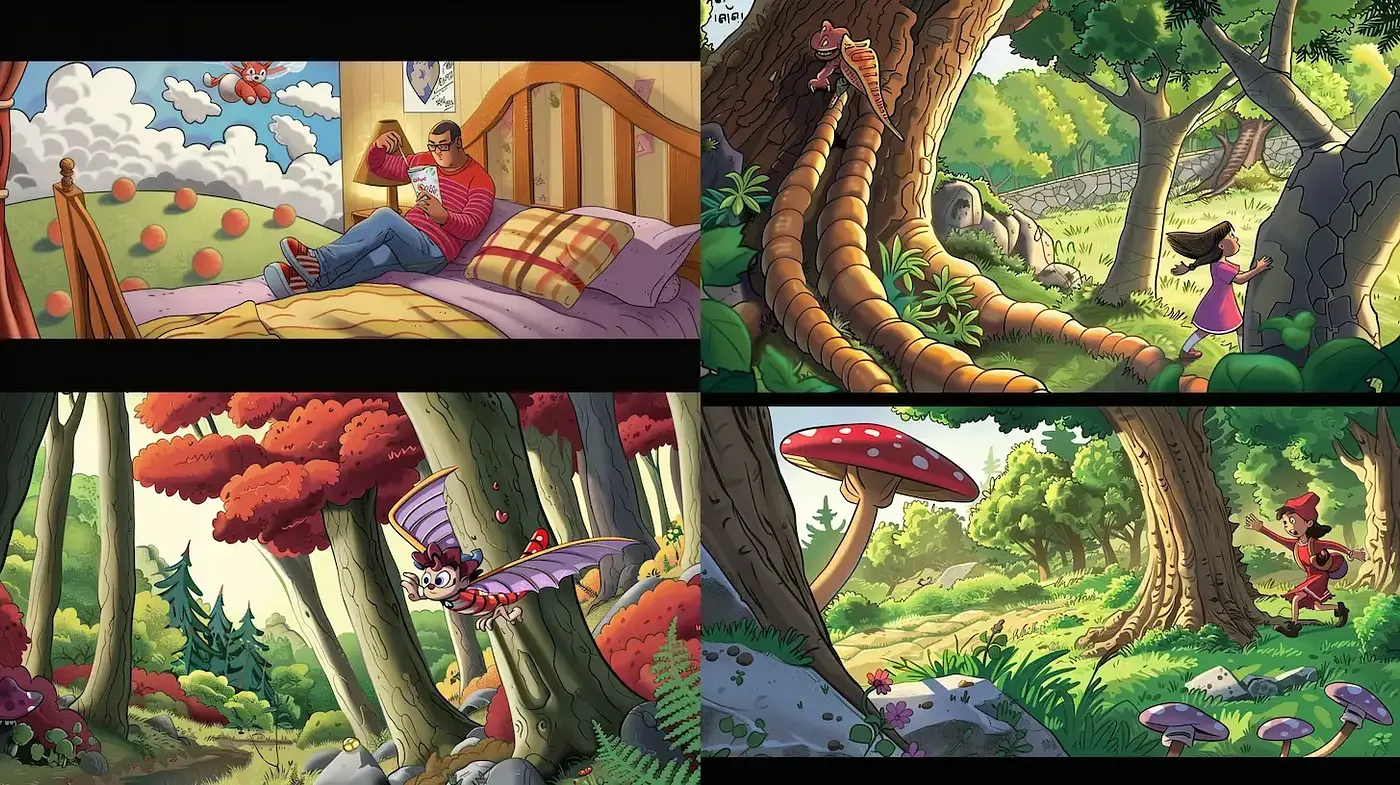 Whimsical and Vibrant Storybook Aesthetic - Midjourney sref style