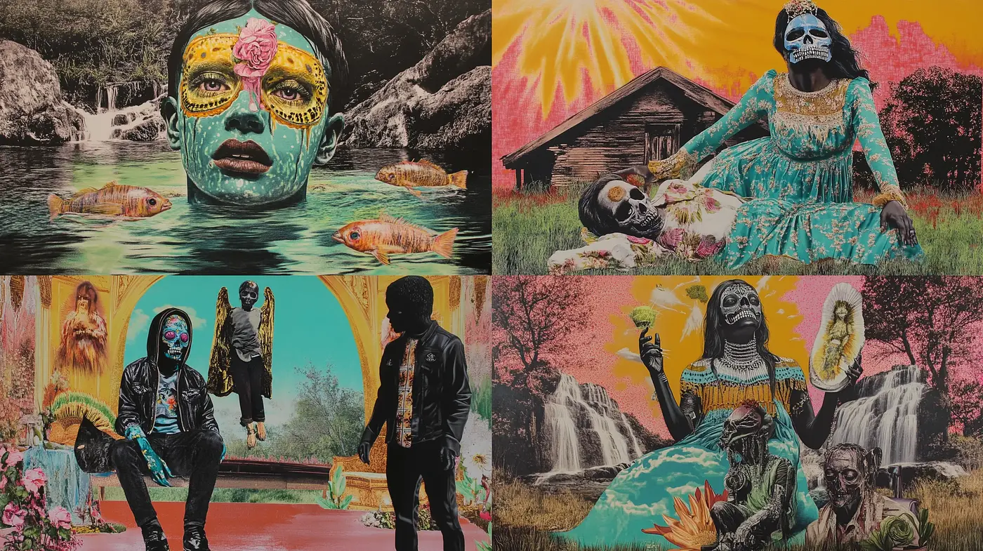 Surreal Synthesis of Nature and Mysticism with Psychedelic Overtones - Midjourney sref style