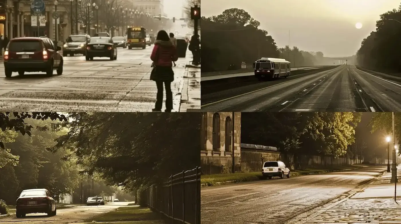 Cinematic Urban Landscape with a Touch of Nostalgia - Midjourney sref style