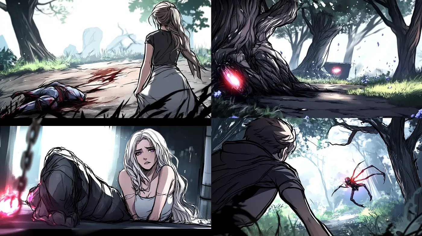 Ethereal Twilight: Cinematic Illustrations with a Melancholic Palette - Midjourney sref style