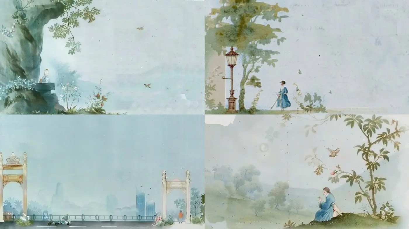 Ethereal Watercolor Dreamscape with a Pastel Vintage Essence - Midjourney sref style