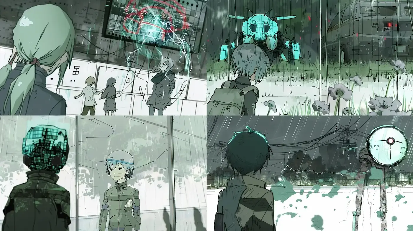 Futuristic Urban Dystopia with Organic Touches and Surreal Vibes - Midjourney sref style