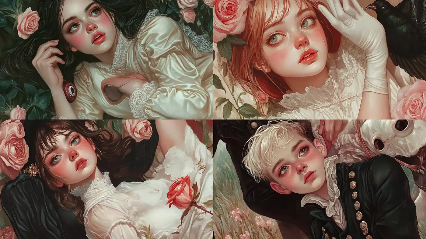 Romantic Renaissance Revival with a Timeless Dreamlike Essence - Midjourney sref style
