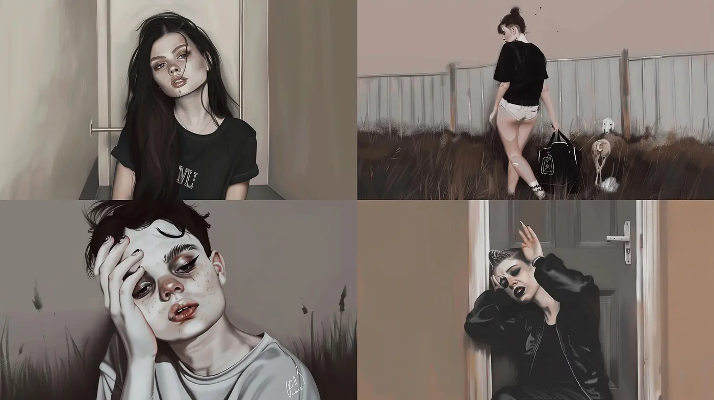 Subdued Elegance in Monochrome Tones: A Contemporary Take on Digital Realism - Midjourney sref style