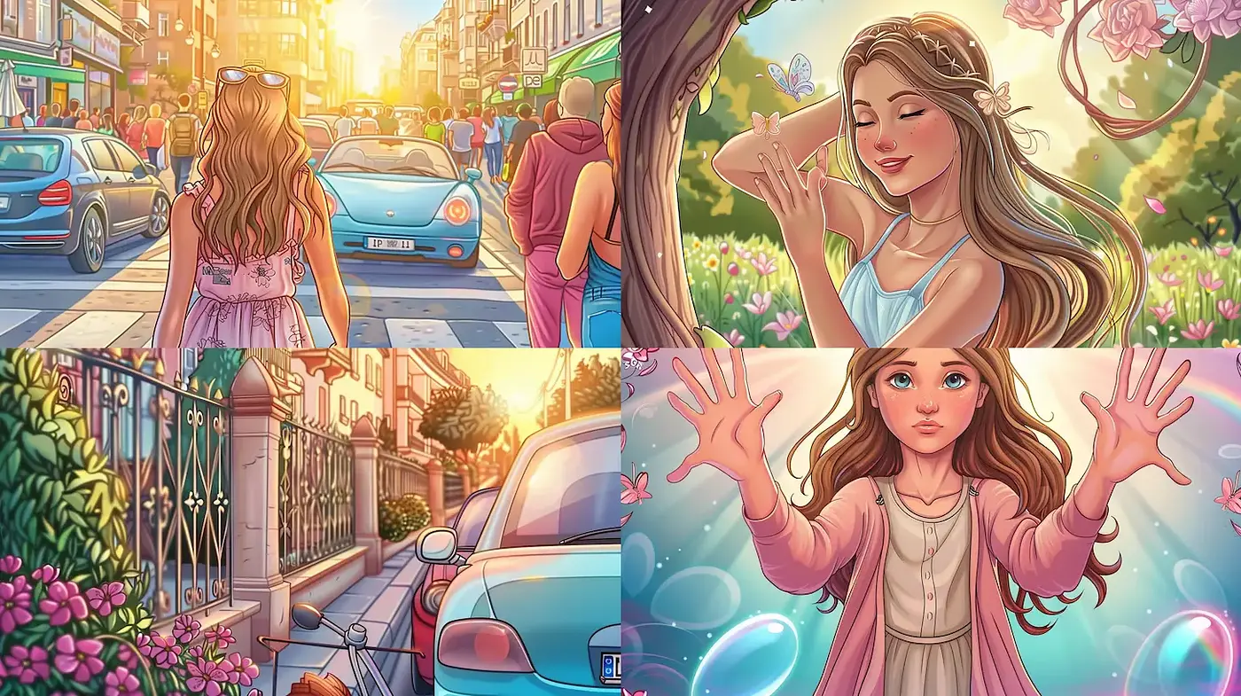Charming and Whimsical Illustrations with a Touch of Nature and Urban Life - Midjourney sref style