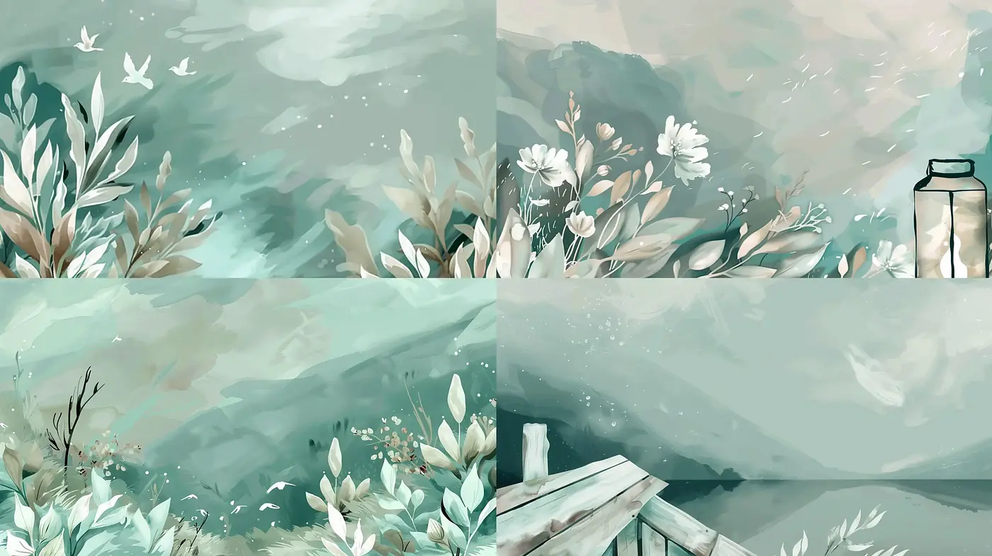 Serene Pastoral Dreamscape with Soft Impressionistic Elements - Midjourney sref style