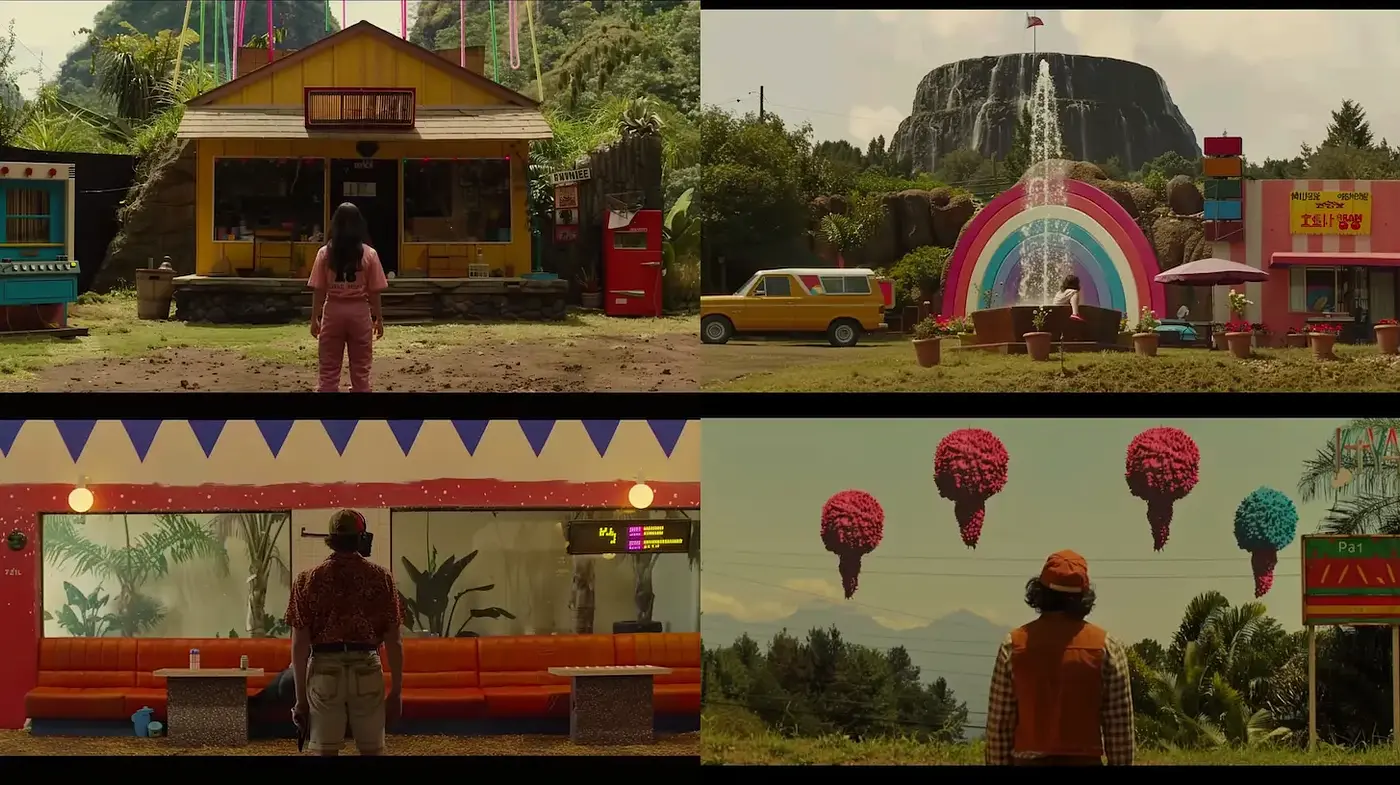 Vividly Whimsical Scenes Infused with Surrealism and Nostalgia - Midjourney sref style