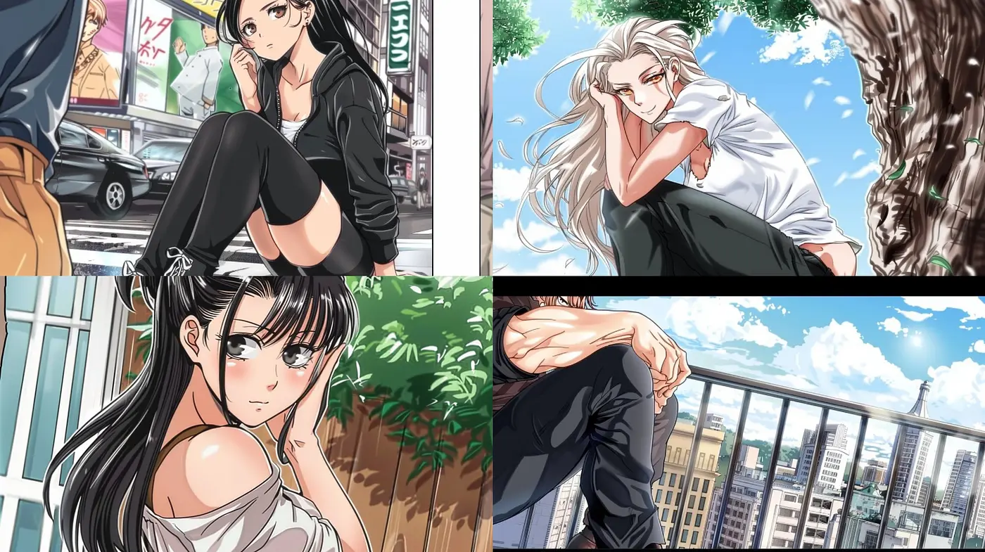 Harmonized Hues and Delicate Lines in Digital Anime-Inspired Artistry - Midjourney sref style