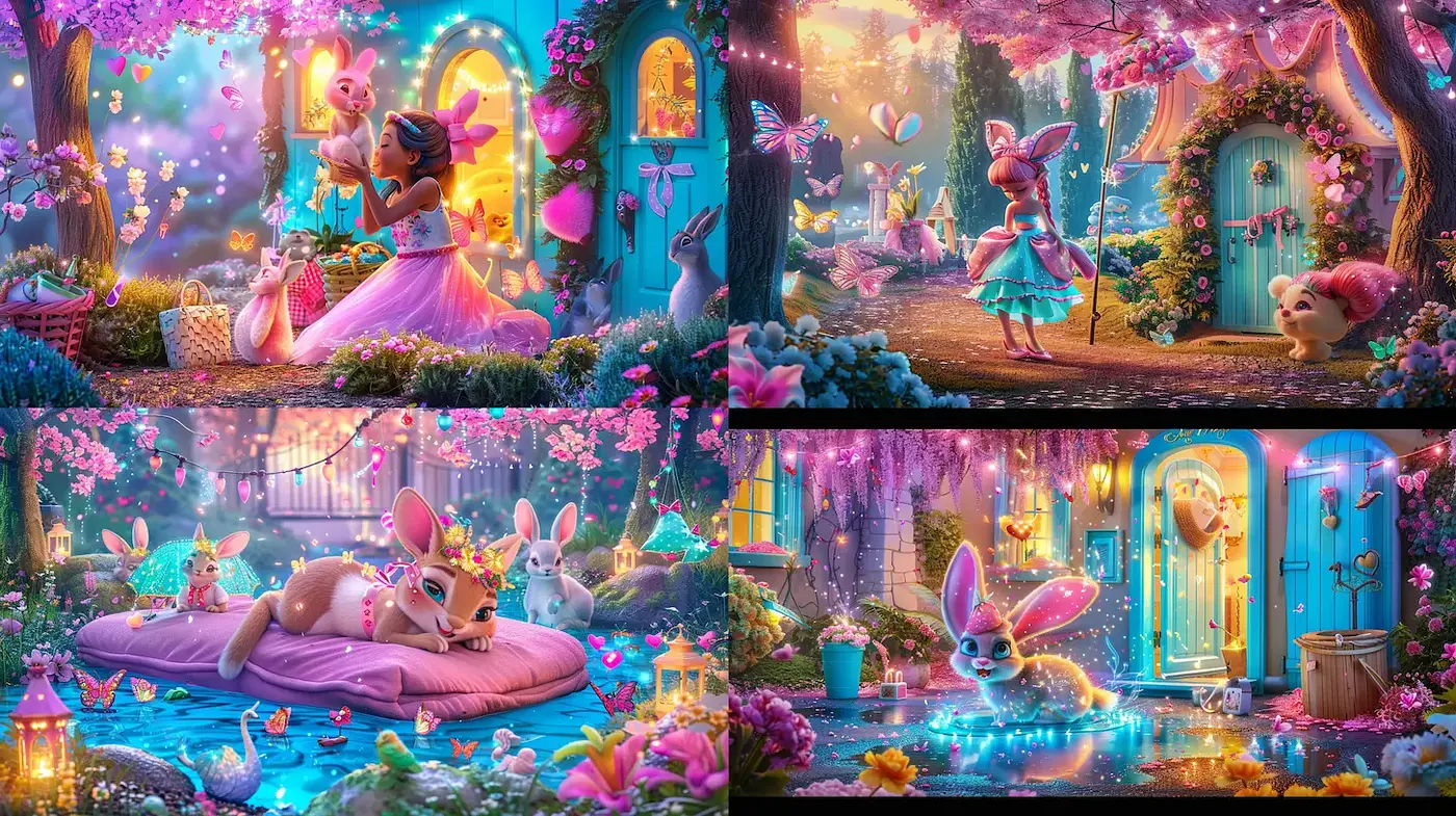 Enchanting Whimsical Fantasy with Pastel Vibes and Soft Textures - Midjourney sref style