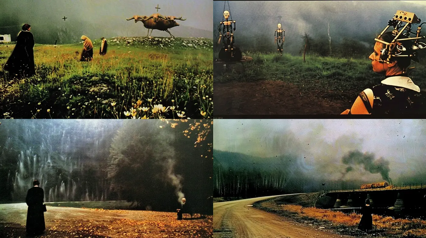 Ethereal Dystopian Vistas with Surrealistic Flair - Midjourney sref style