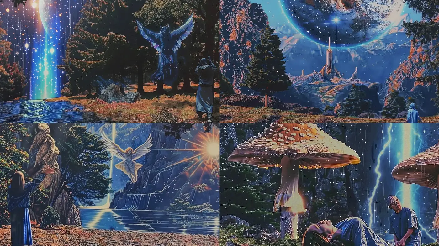 Ethereal Cosmic Fantasy Panorama - Midjourney sref style