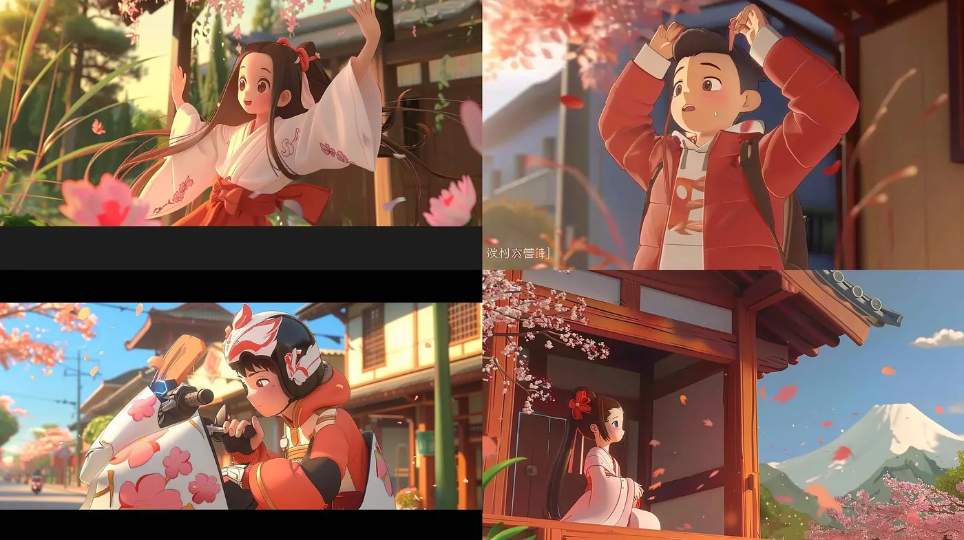 Blossoming Anime Spring: A Study in Warm Tones and Nostalgic Moods - Midjourney sref style