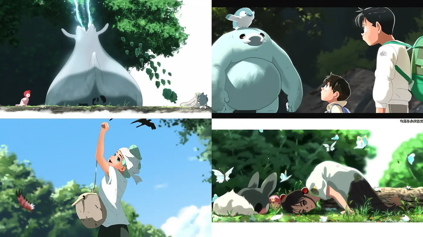 Spirited Away in Ghibli's Verdant Fantasy World - Midjourney sref style
