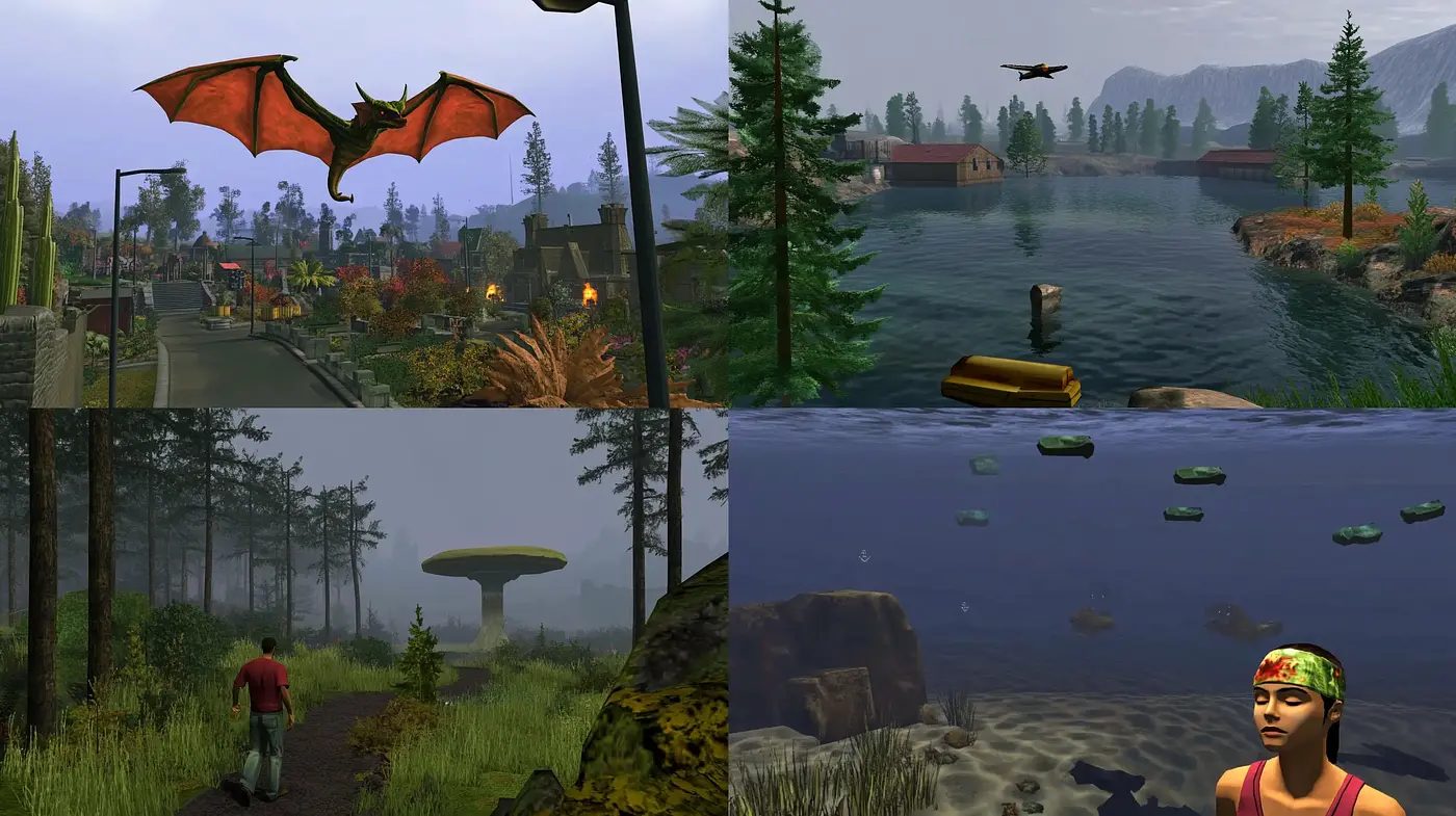 Serene Wilderness and Surreal Elements Fusion - Midjourney sref style