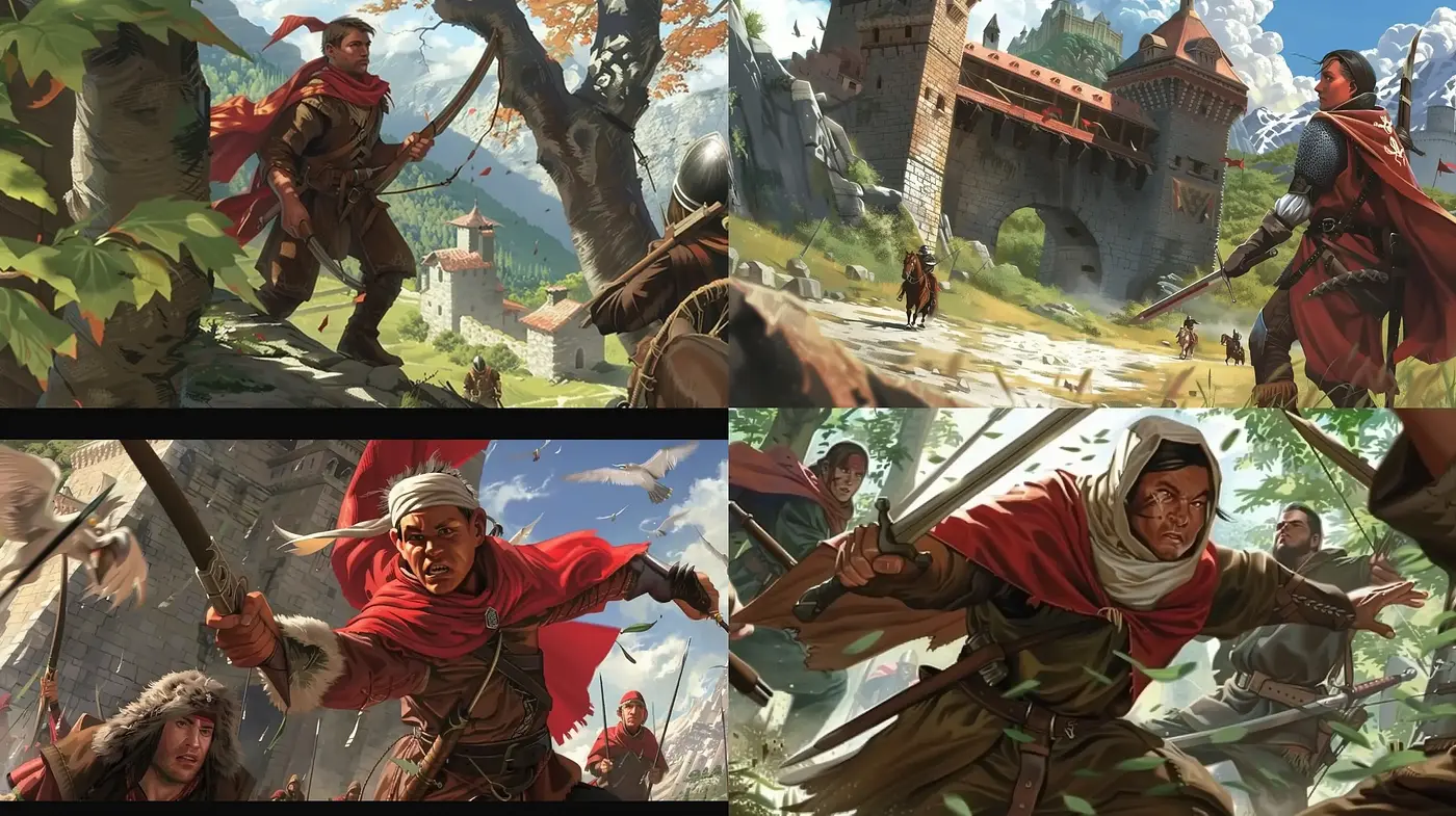 Epic Adventure in Saturated Storybook Realism - Midjourney sref style