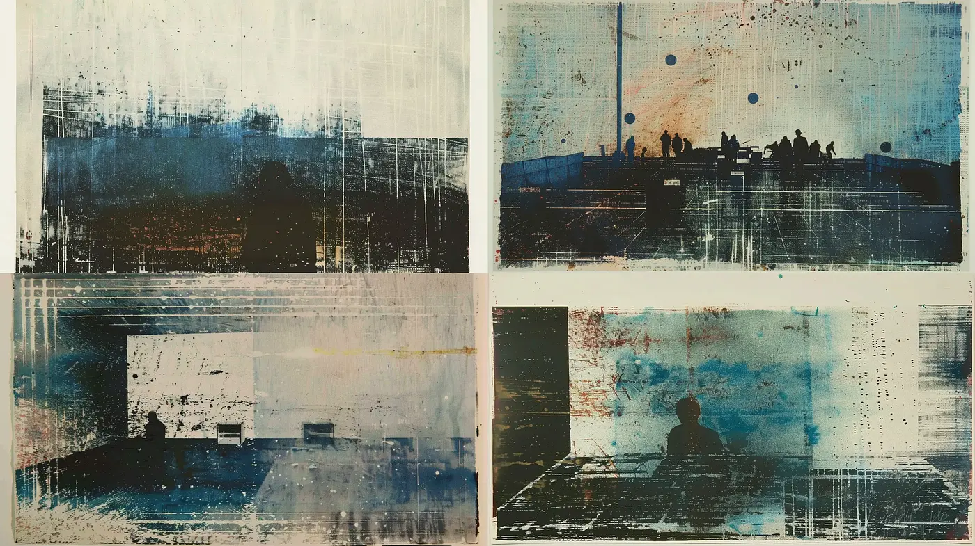 Ethereal Grunge Textures with Abstract Expressionist Influence - Midjourney sref style