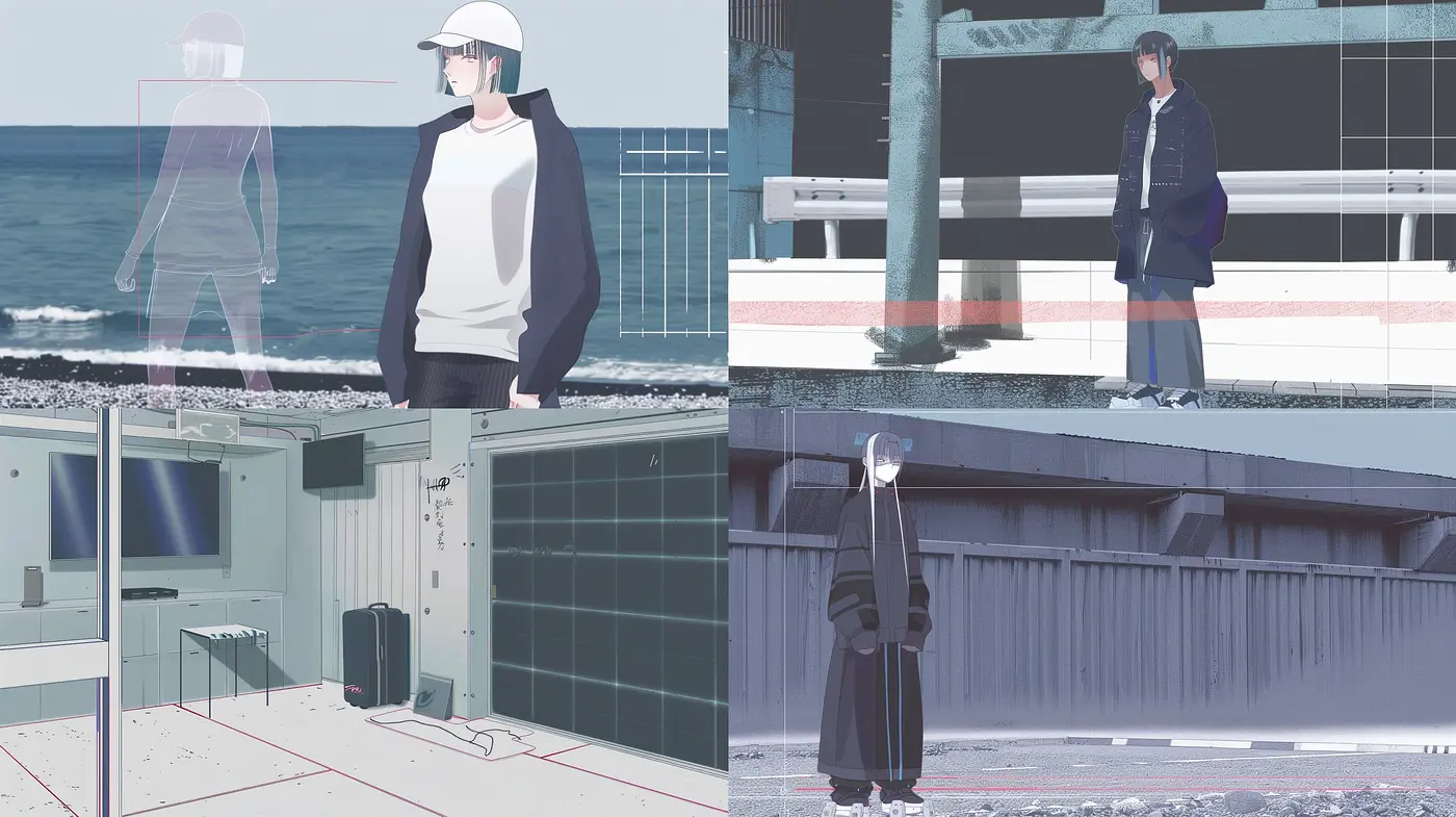 Melancholic Serenity in Soft Hues: A Study of Anime-Inspired Digital Art - Midjourney sref style
