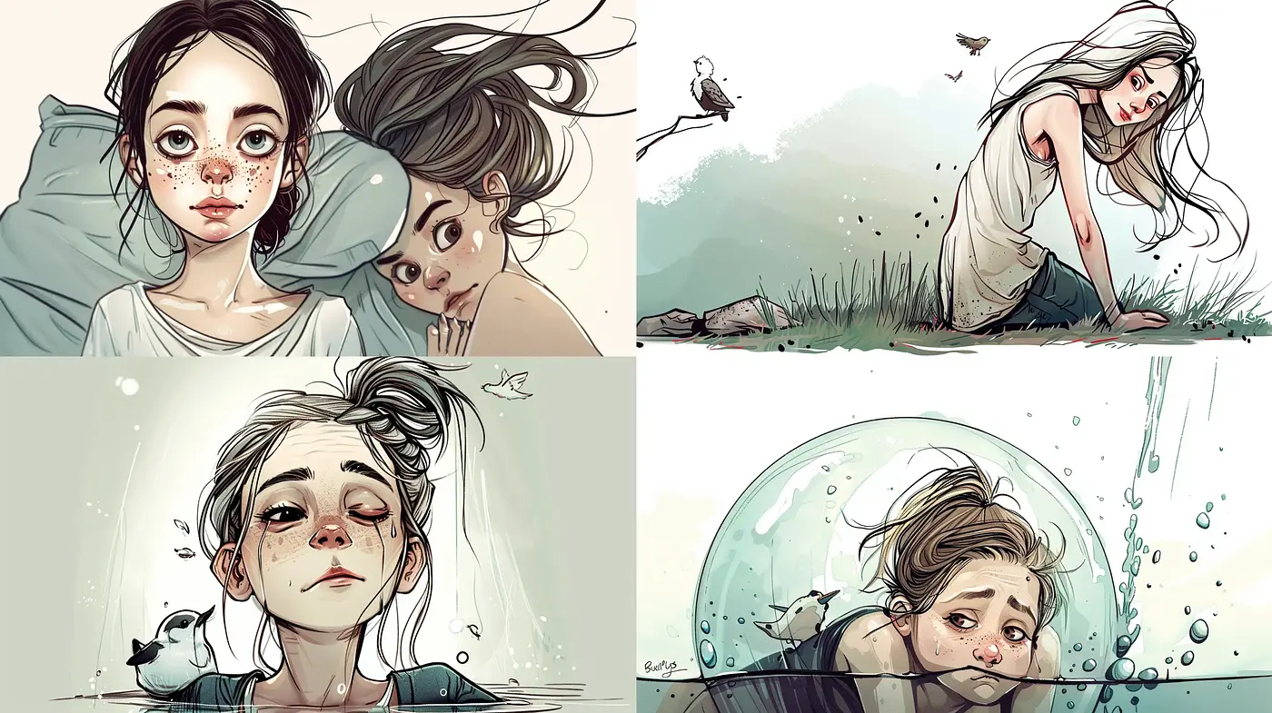 Ethereal Whimsy in Subdued Watercolor Hues - Midjourney sref style