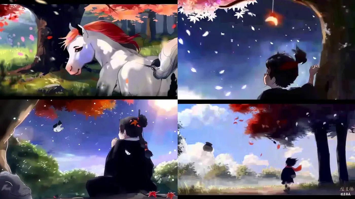 Enchanting and Lush Illustrative Fantasy with Harmonious Elements - Midjourney sref style