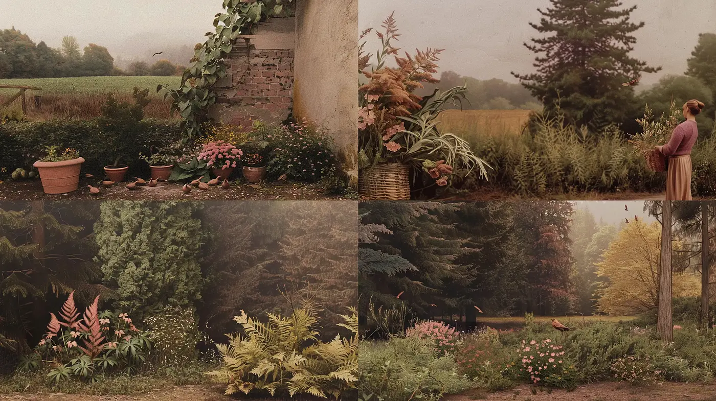 Harmonious Tranquility in Pastoral Hues - Midjourney sref style
