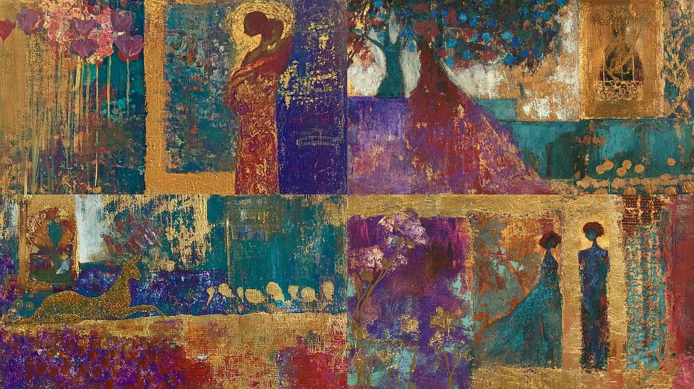 Mosaic of Textural Richness: A Melange of Ephemeral Elegance - Midjourney sref style