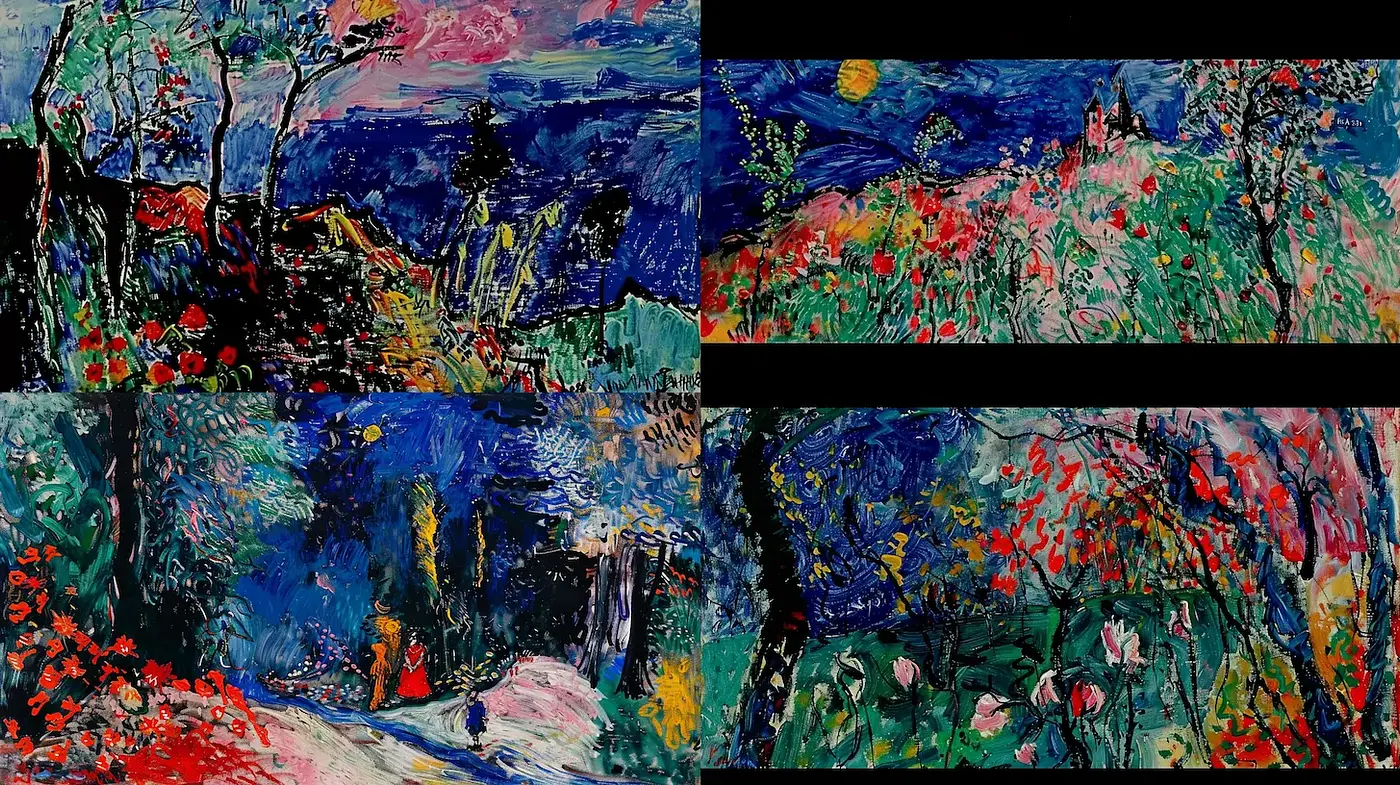 Vibrant Expressionism with a Nature-Focused Narrative - Midjourney sref style