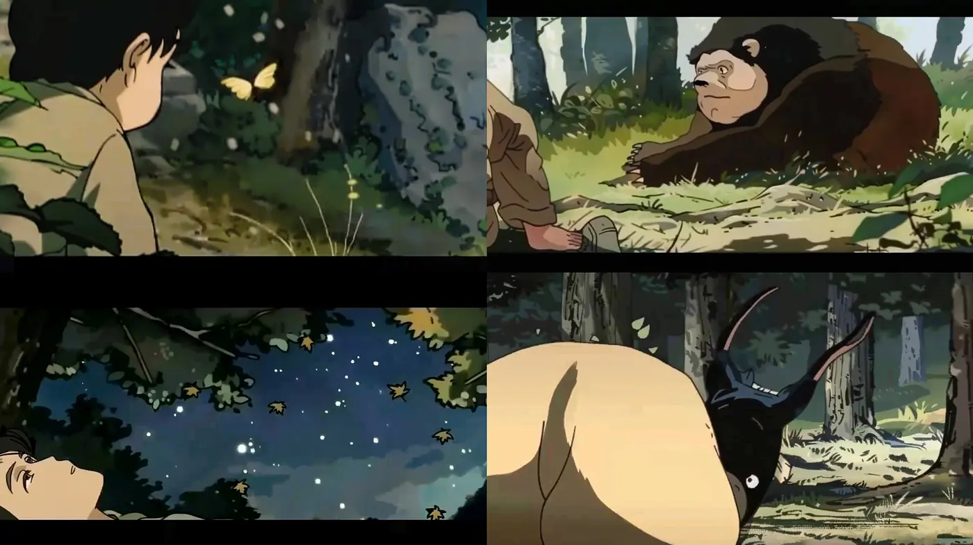 Harmonious Nature-Inspired Anime Aesthetic with a Nostalgic Touch - Midjourney sref style