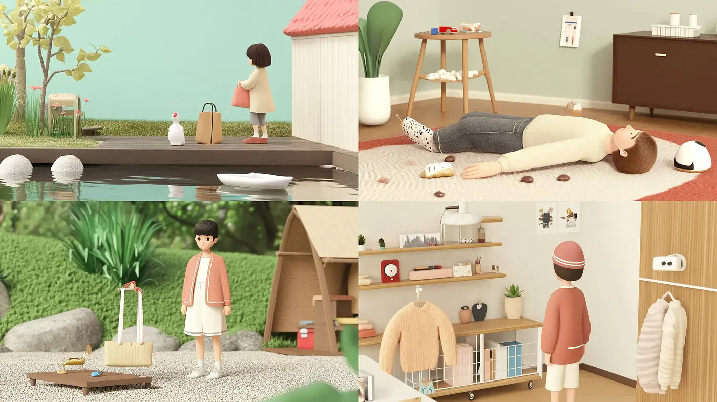 Serene Pastel Vignettes with Subtle Textures and Warm Tones - Midjourney sref style