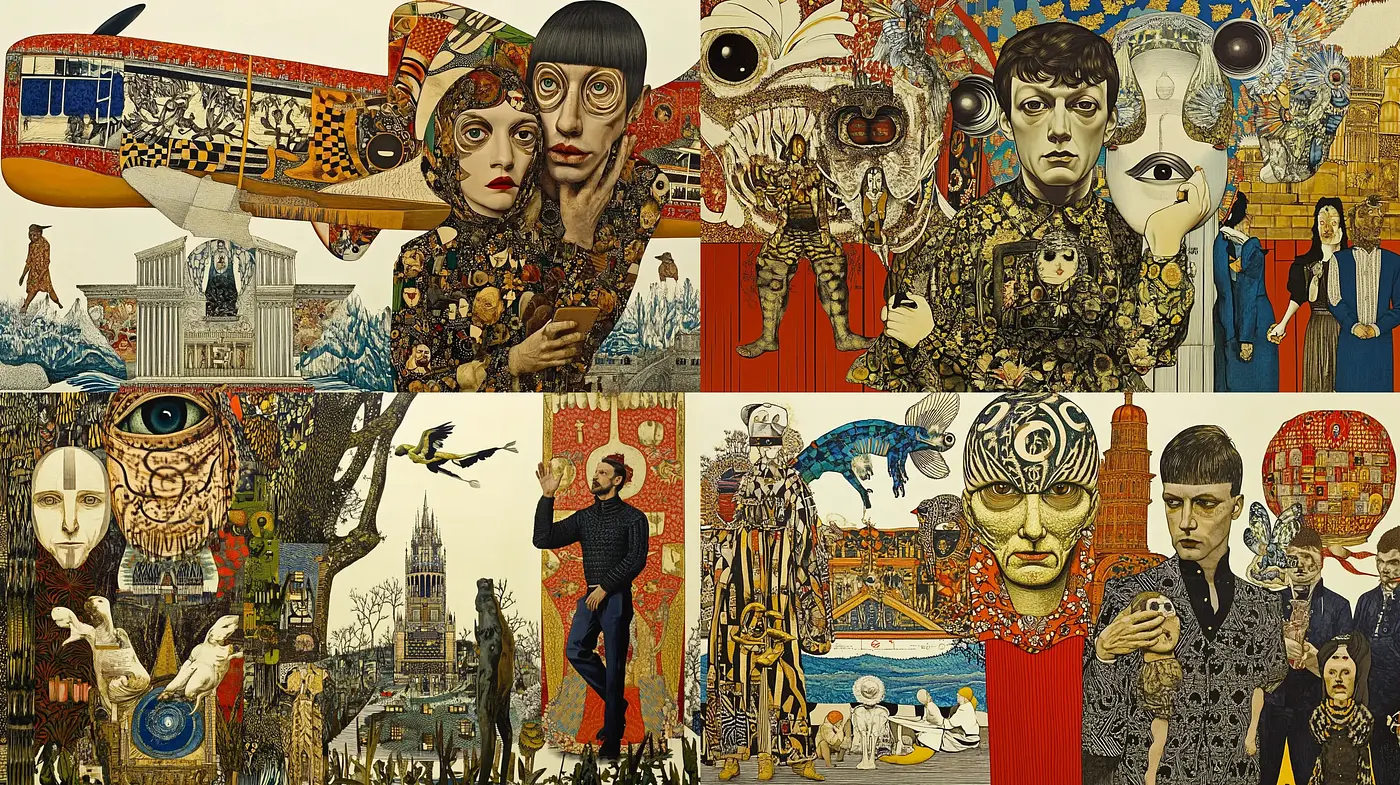 Eclectic Tapestry of Surrealism and Ethereal Dreamscapes - Midjourney sref style