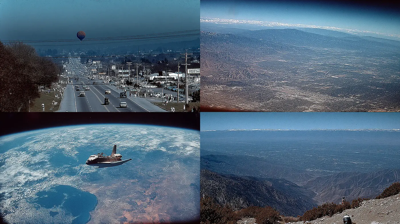 Nostalgic Aerial Perspectives with a Distinctive Historical Quality - Midjourney sref style