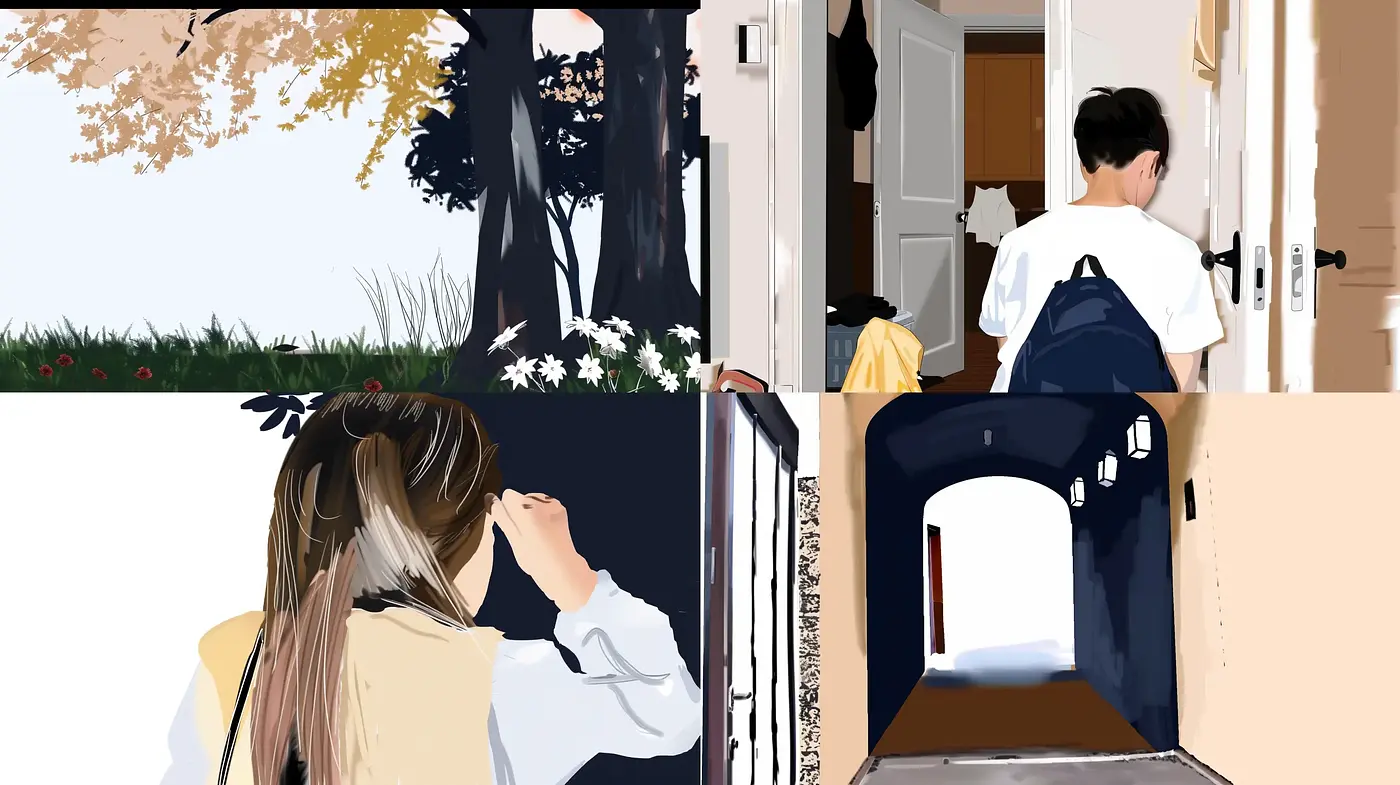 Contemplative Minimalism with Subdued Earth Tones and Sharp Silhouettes - Midjourney sref style
