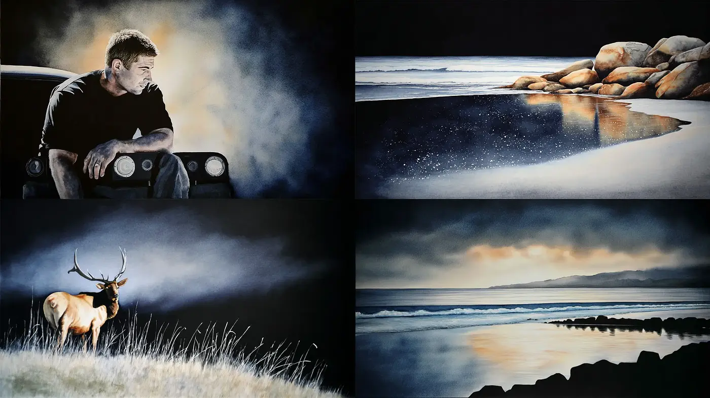 Atmospheric and Dramatic Vistas with Striking Realism - Midjourney sref style