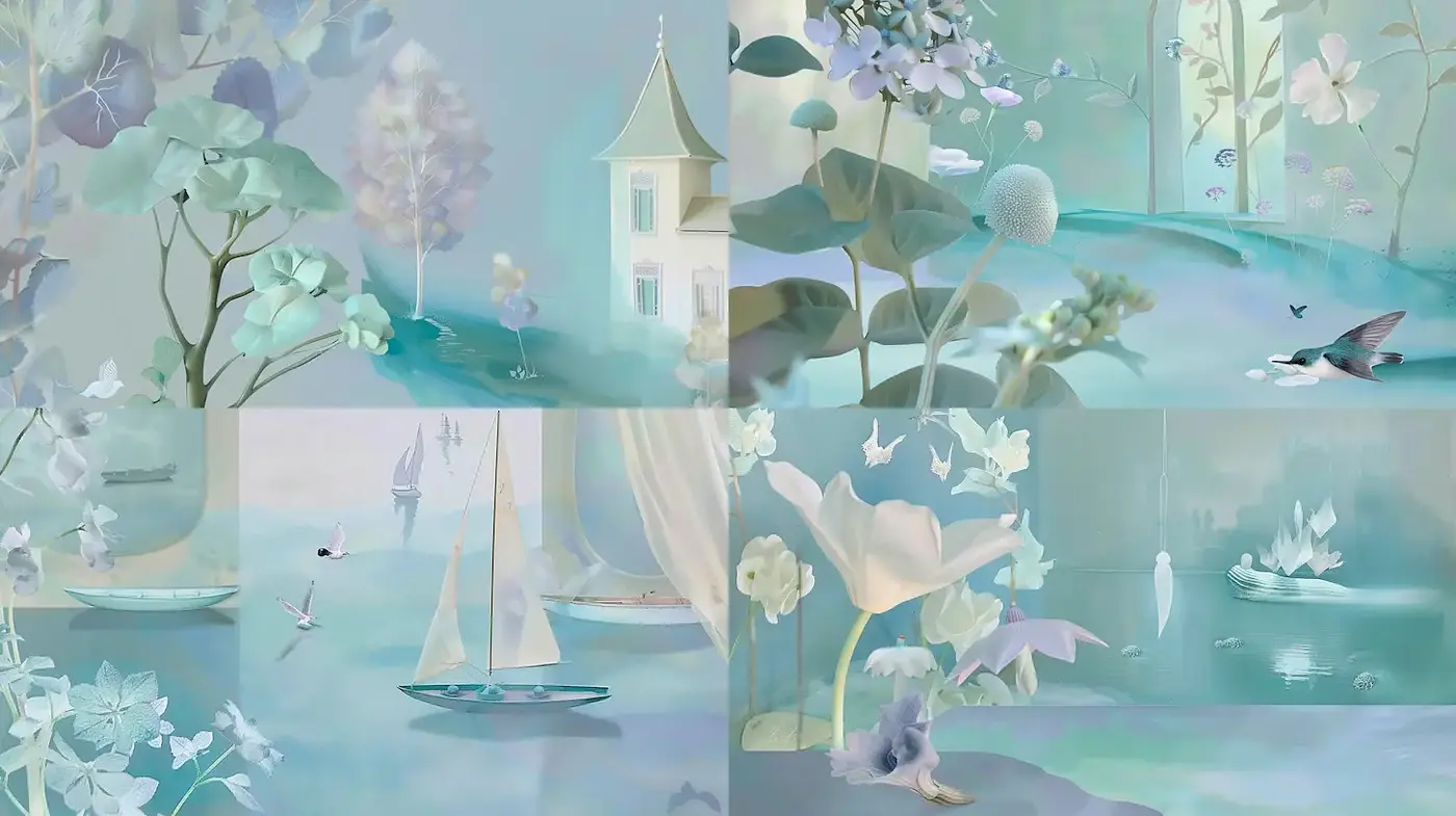 Ethereal, Dreamlike Composition with a Subtle Color Palette - Midjourney sref style