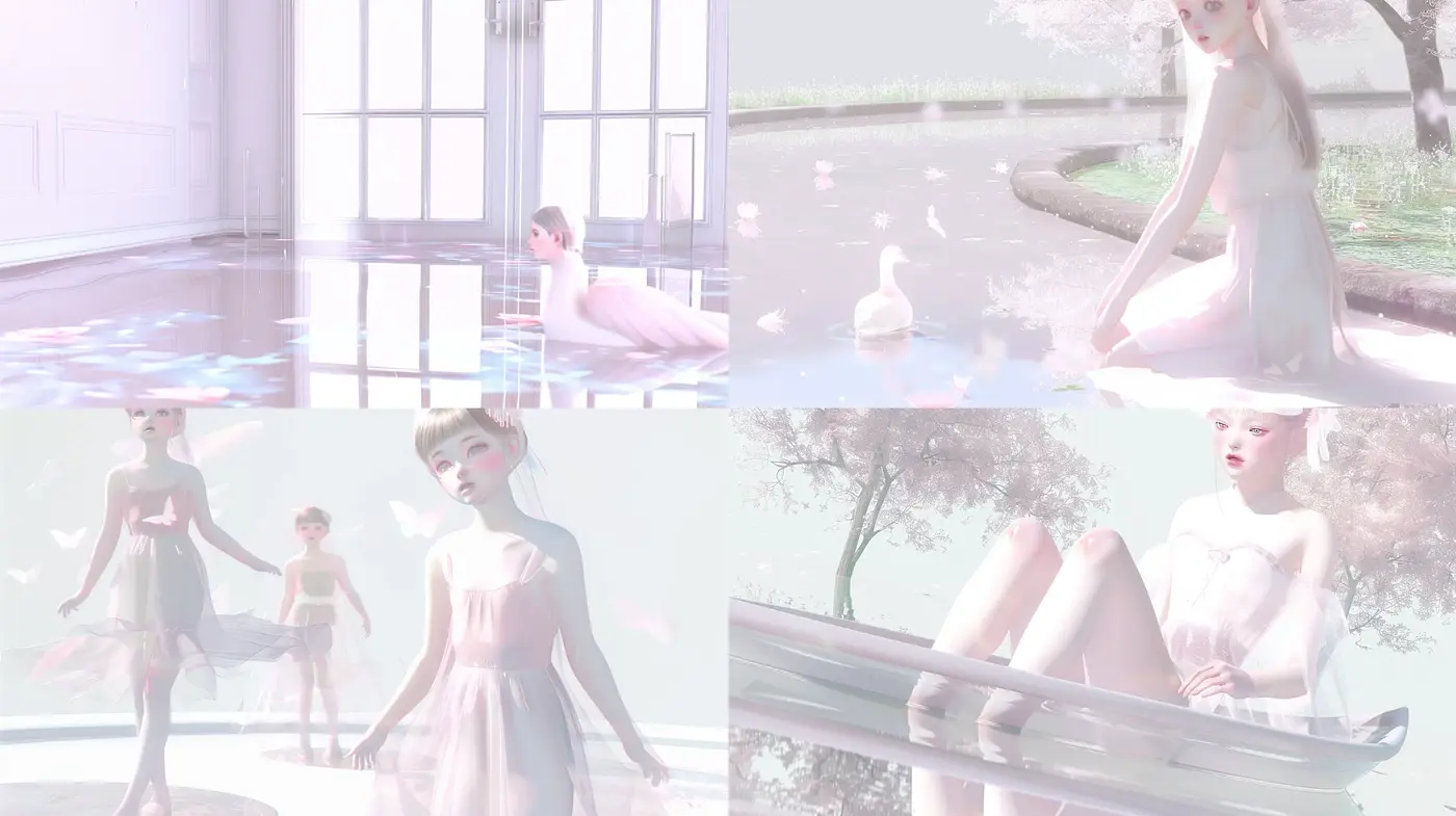 Ethereal Pastel Dreamscape: A Serene Blend of Light and Airiness - Midjourney sref style