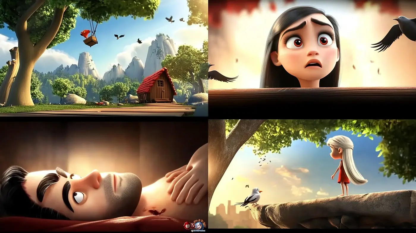 Enchanting Animated Panorama with Evocative Emotional Resonance - Midjourney sref style