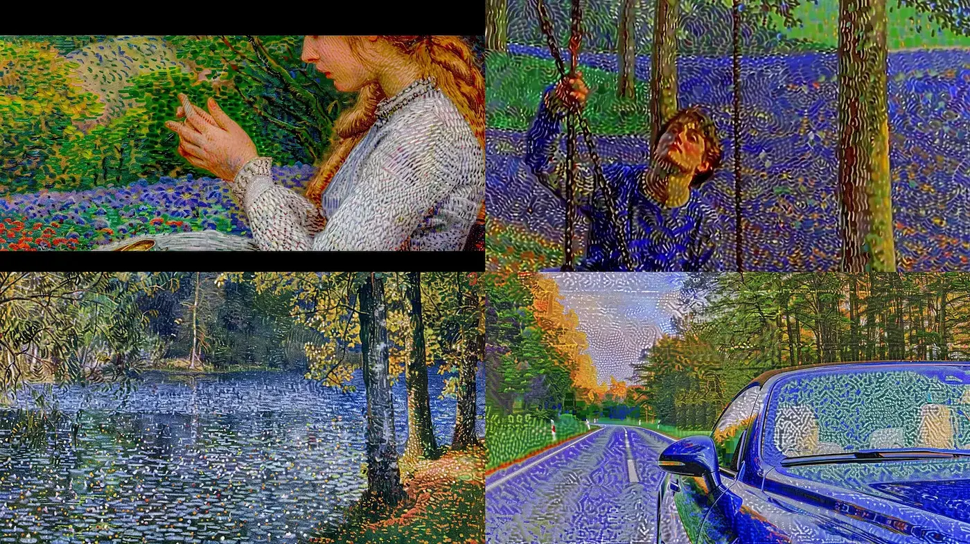 Vibrant and Textured Impressionist Influence with Nature Themes - Midjourney sref style