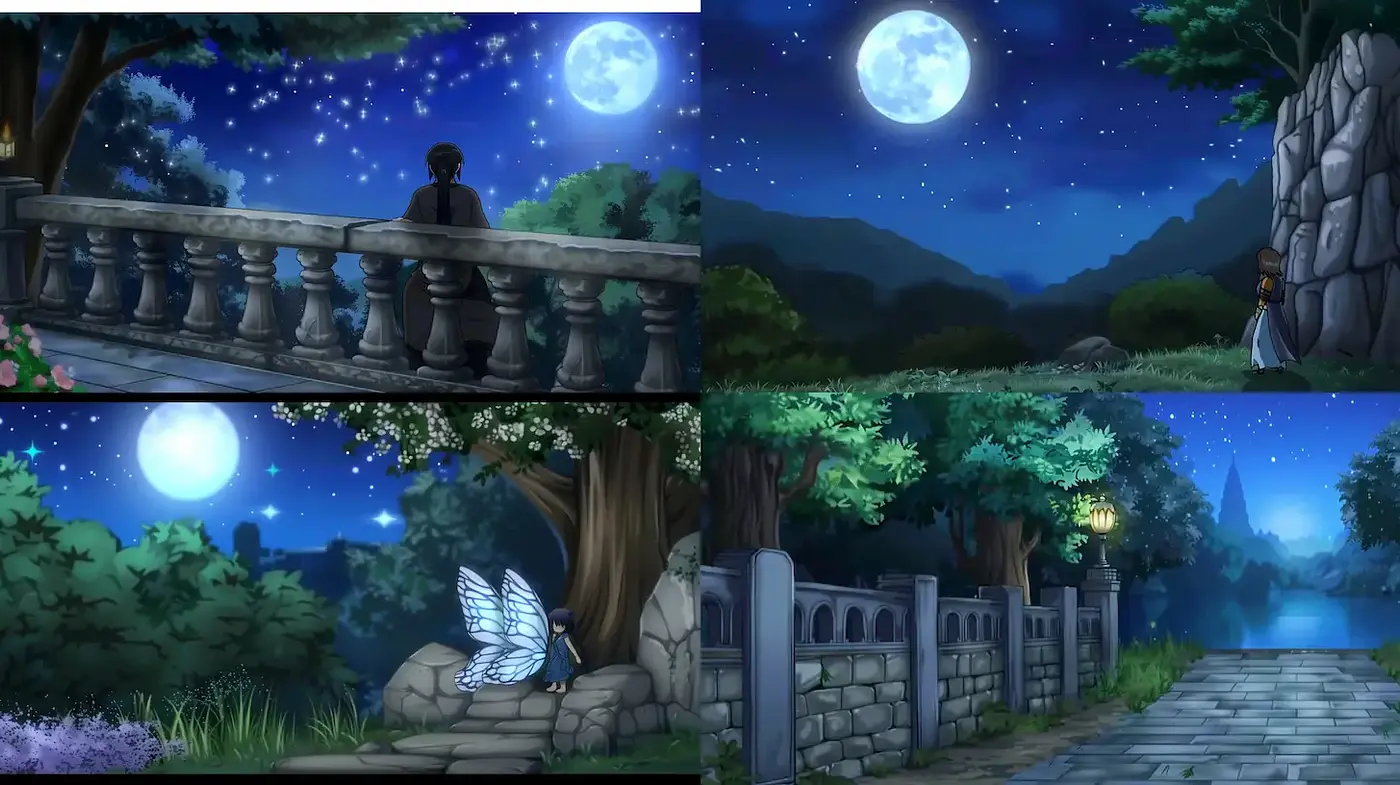 Enchanting Nightscapes with Whimsical Elements and Dreamlike Quality - Midjourney sref style