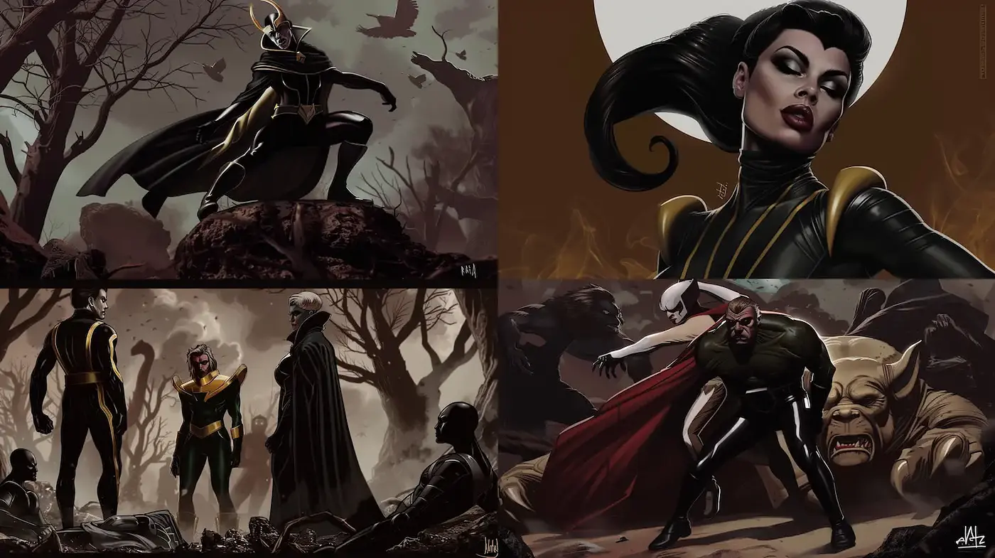 Bold and Dramatic Graphic Novel Aesthetic - Midjourney sref style