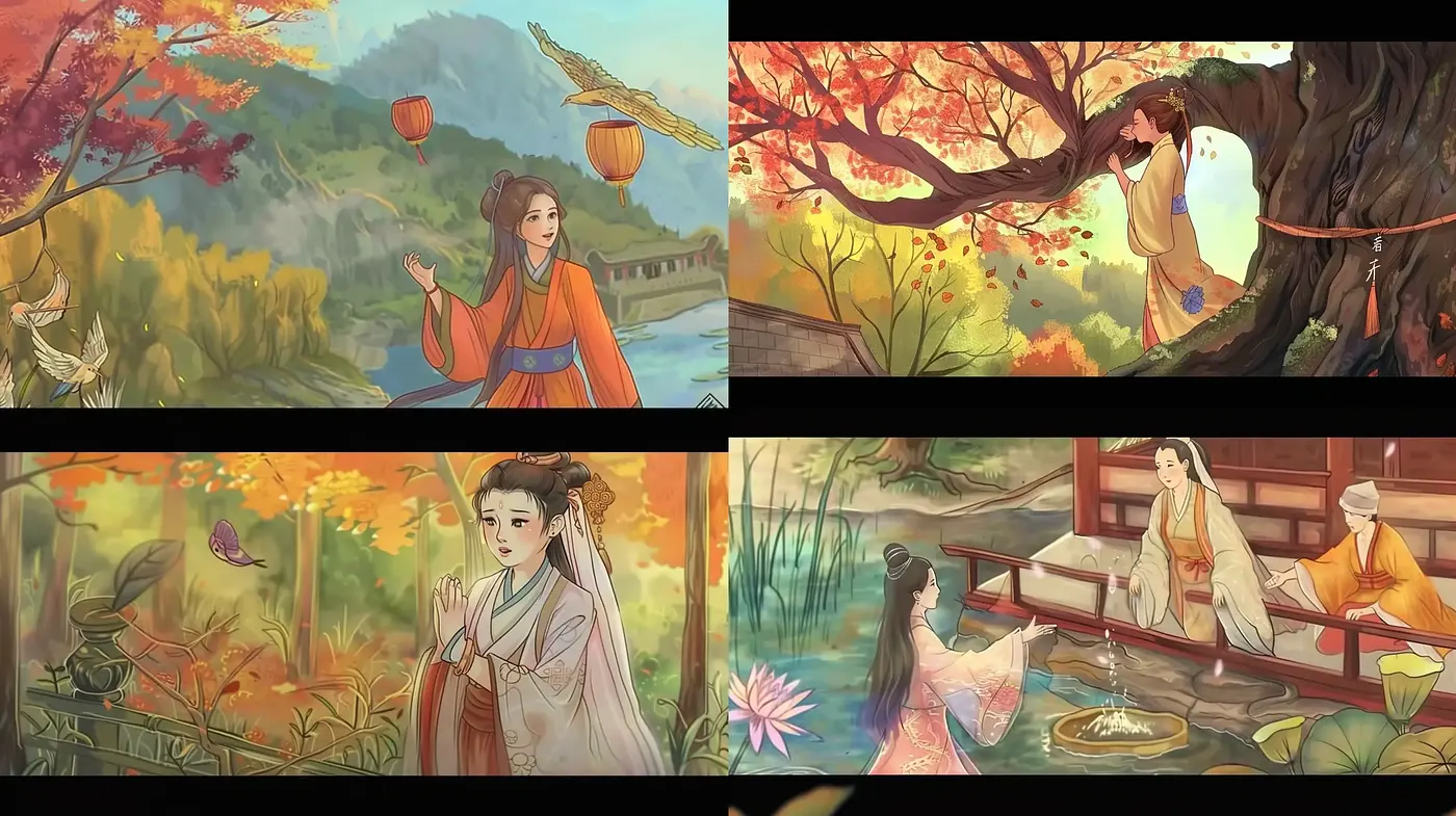 Tranquil Scenes of Ethereal Asian Imagery - Midjourney sref style
