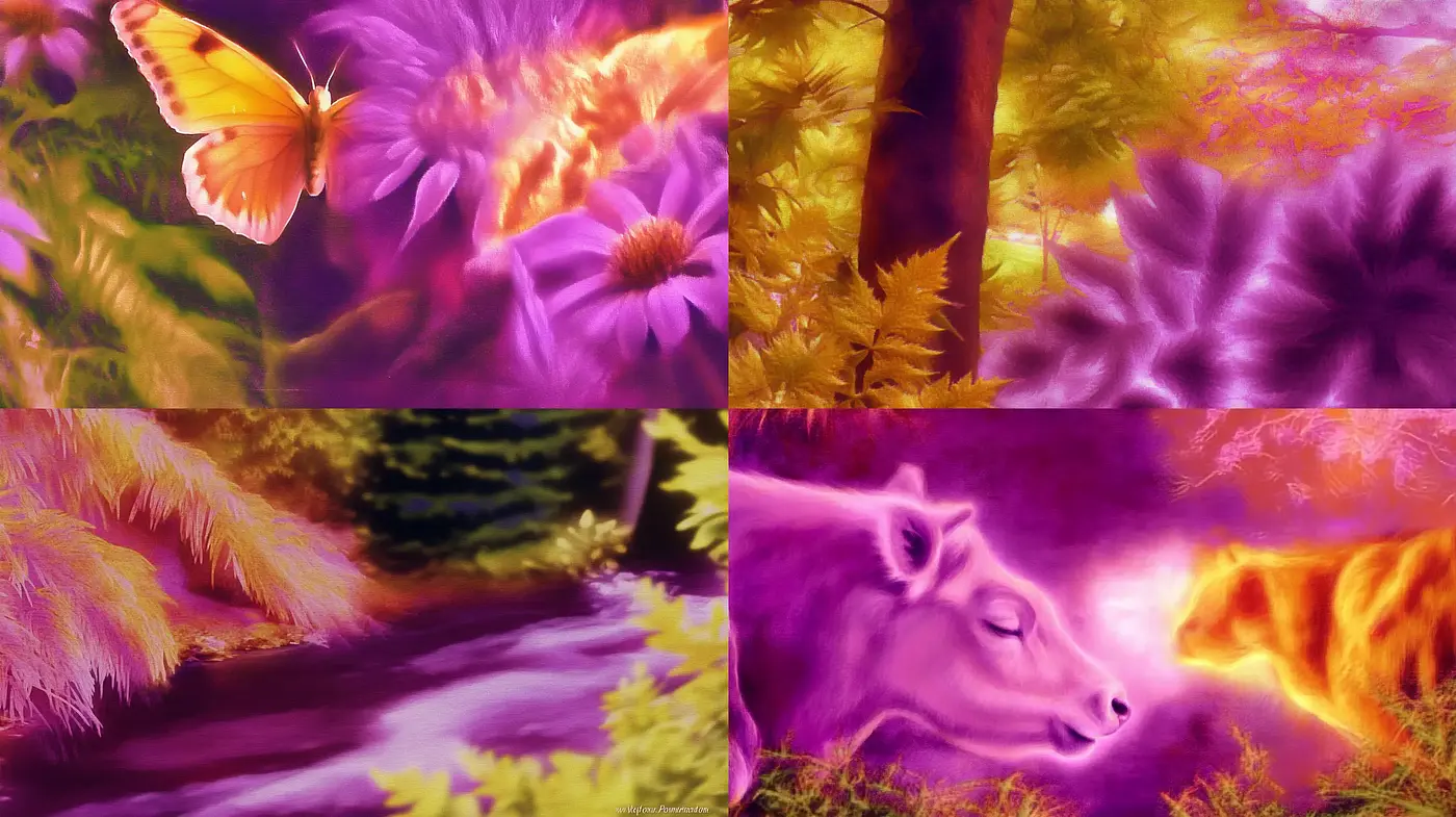 Lavender Dreamscape: A Study in Purple Hues and Ethereal Textures - Midjourney sref style