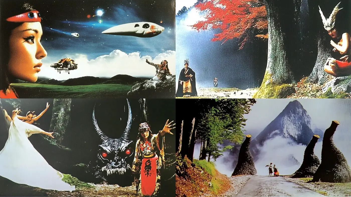 Ethereal Dreamscapes with Surreal Nature and Retro Sci-Fi Essence - Midjourney sref style