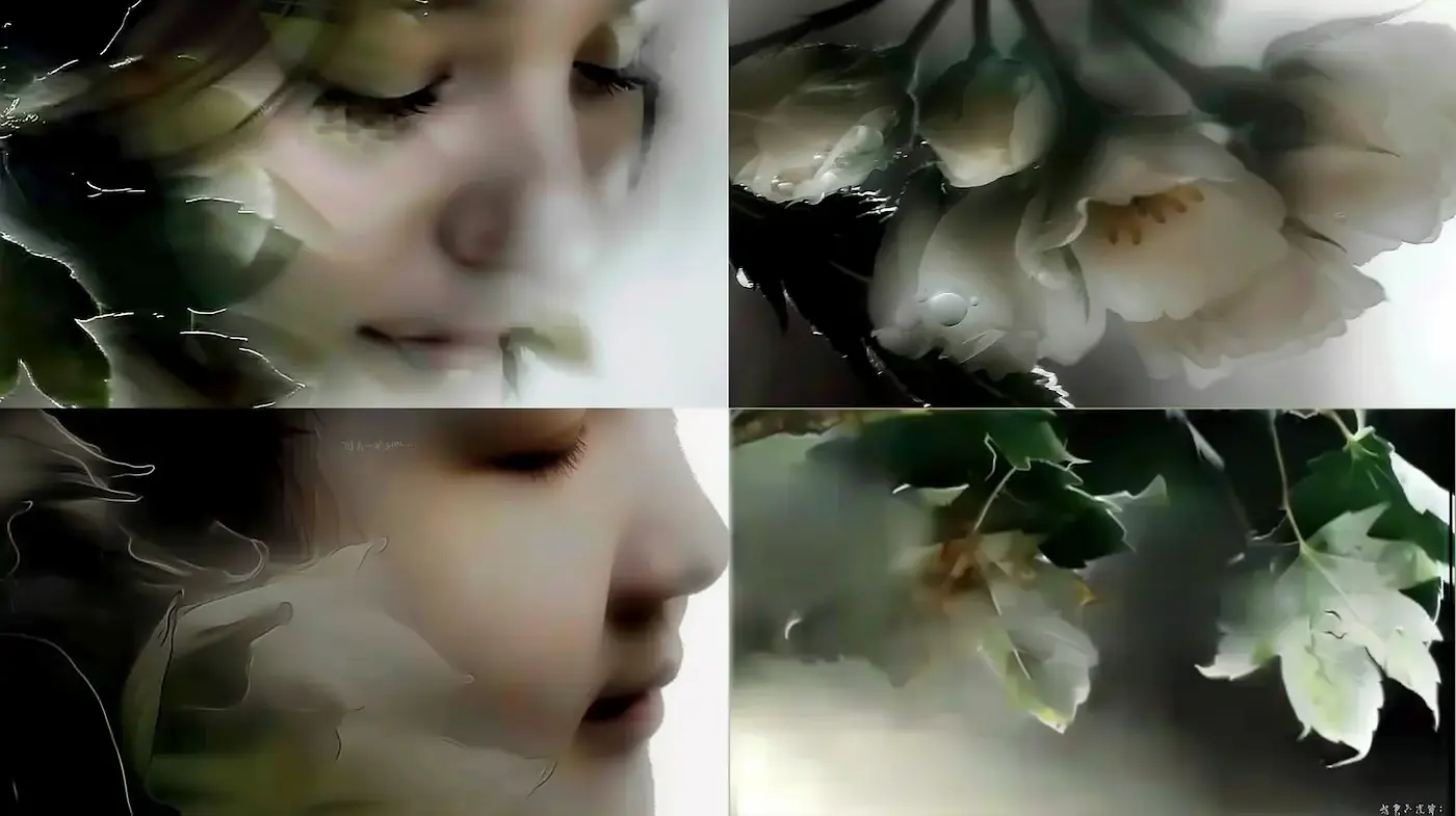 Ethereal and Serene Fusion of Nature and Emotion in Soft Textures - Midjourney sref style